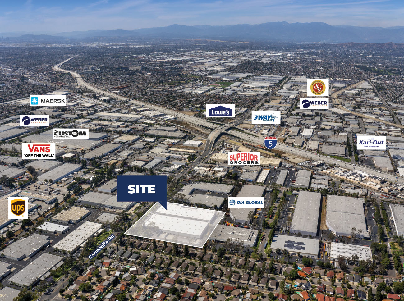 Carmenita Point - Freeway Access Map